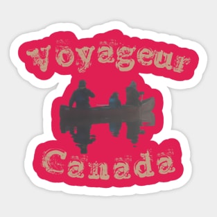 Voyageur Canoeing in Canada Down the mighty Saint Lawrence River Sticker